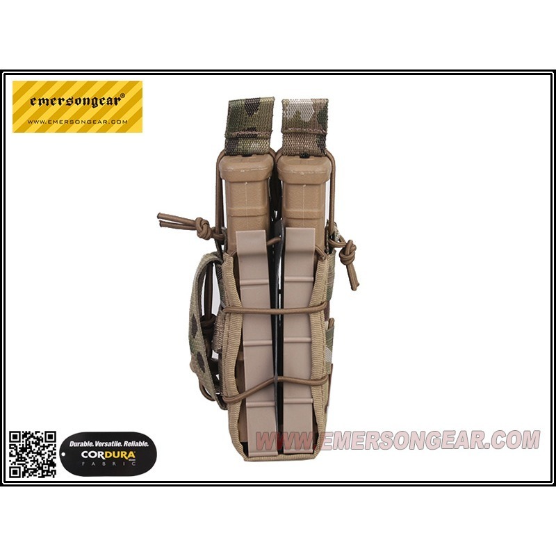 昊克-騎翼 限時下殺✅ EmersonGear 愛默生 步槍 手槍模組化雙連彈匣套 防水材質 耐用 EM6035-細節圖6