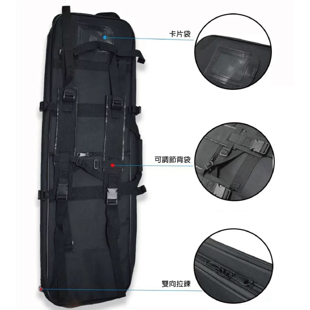 昊克-騎翼【尺寸可選】多功能收納袋 漁具袋 工具包 手提雙肩背包 黑色-細節圖3