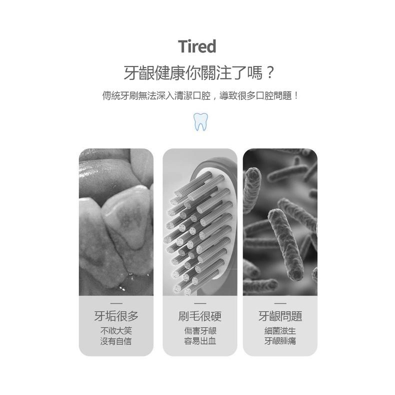 電動牙刷 智能牙刷 聲波牙刷 USB充電 充電牙刷 成人 家用 情侶 充電式牙刷 超聲波 防水 軟毛牙刷 快速出貨-細節圖2