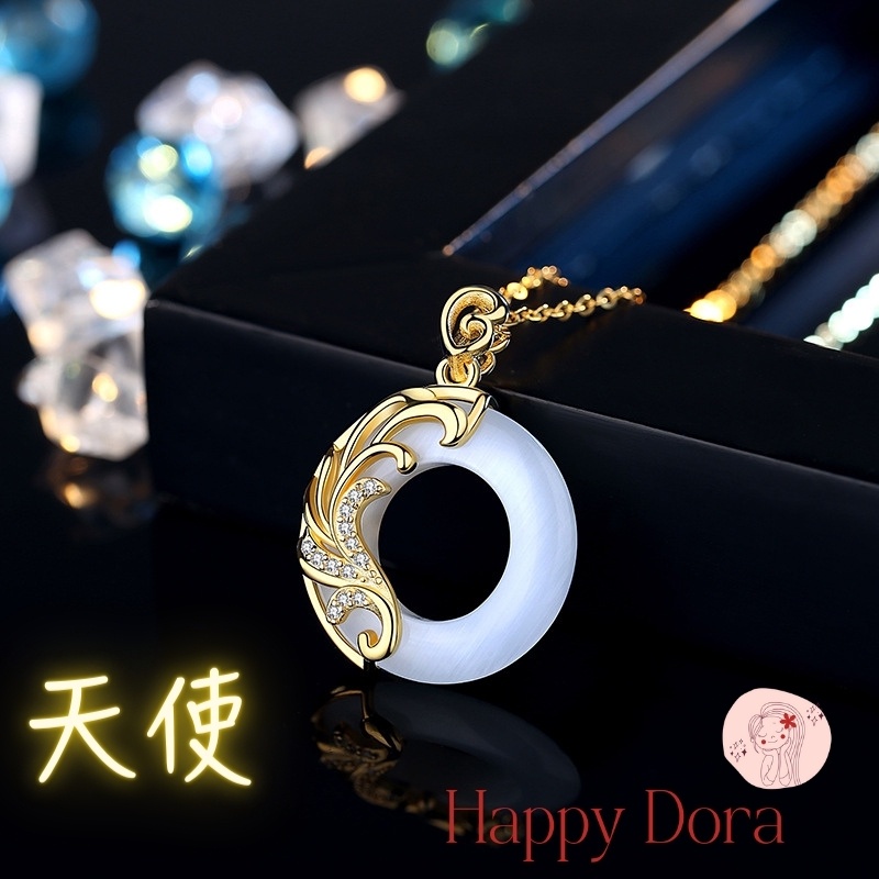 【台灣出貨免運】純銀項鍊 925 天使與惡魔 對鍊 情侶對鍊 項鍊 銀鍊 項鍊男 項鍊女 黑曜石 月光石 定情-細節圖3