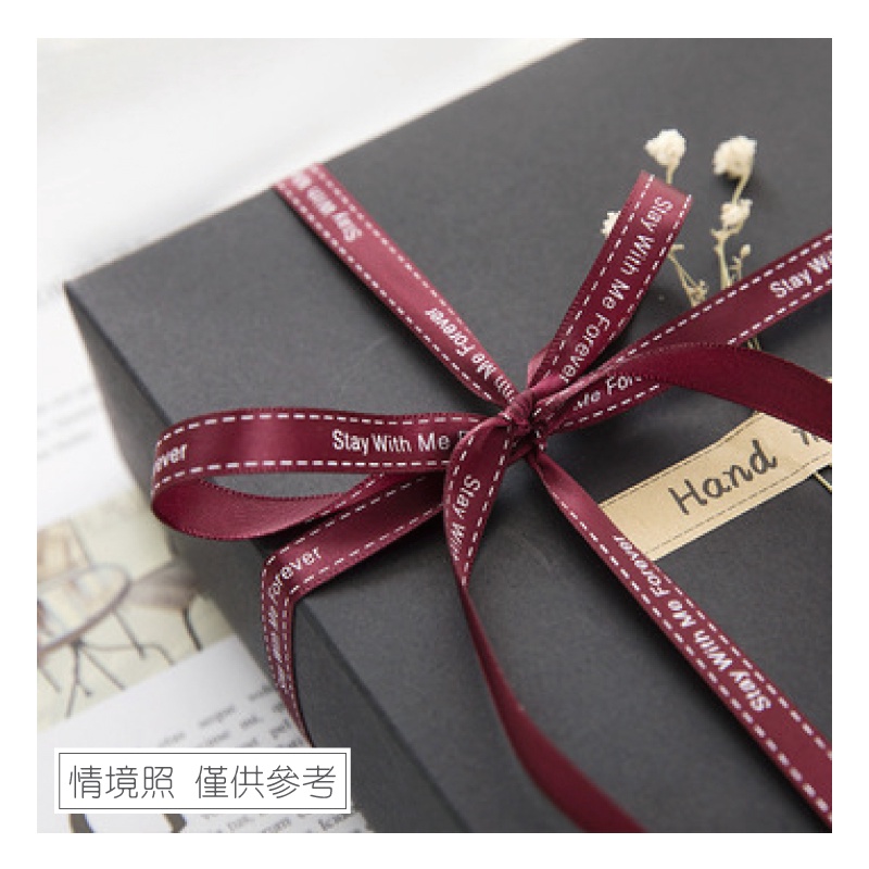 [台灣出貨] 1cm寬英文印花緞帶 細版緞帶 素材 緞帶 花束裝飾 禮物包裝 印花 情人節 母親節 - 暖暖好日-細節圖6