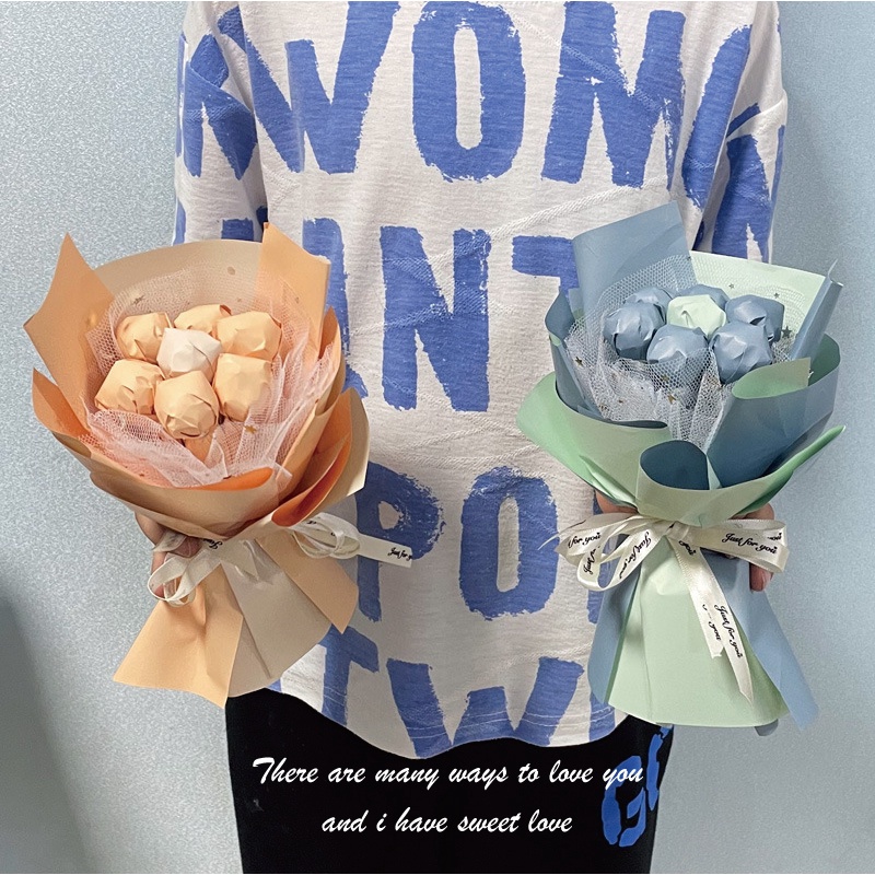 (warmday-現貨快出)DIY棒棒糖捧花束 (無贈棒棒糖) 材料包 DIY製作 小花束 畢業禮物 情人節 畢業花束-細節圖7