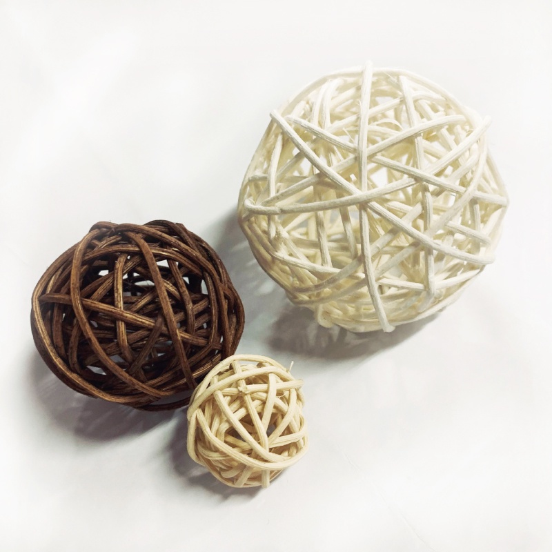 [台灣出貨] 森林藤球 單顆入 3/5/7CM 拍攝用具 香薰藤球 鳥兒訓練抓握 裝飾藤球 聖誕節裝飾 - 暖暖好日-細節圖2