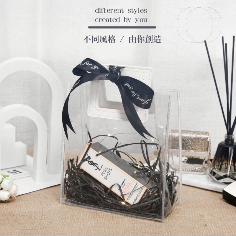 (warmday-現貨快出) 透明pvc提袋 透明提袋 禮物袋 婚禮小物袋 禮物提袋 聖誕節 情人節 生日禮物-細節圖7