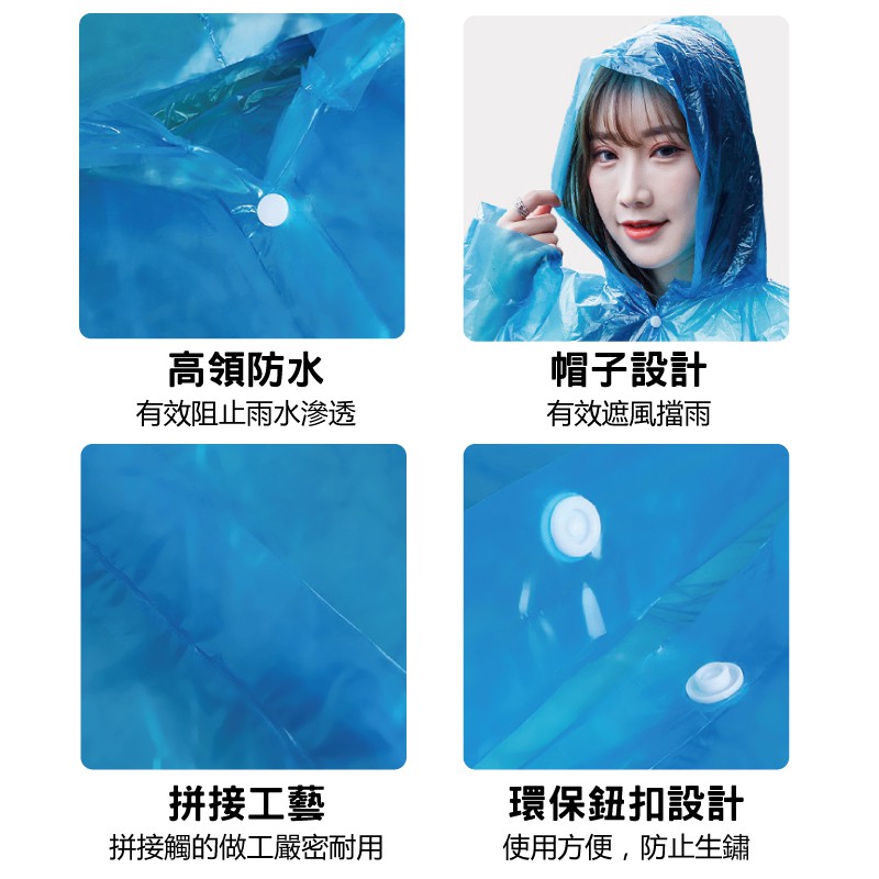(warmday-現貨快出) 四合扣一次性輕便雨衣 拋棄式雨衣 一次性雨衣 雨衣 雨具 連身式雨衣 輕便雨衣-細節圖3