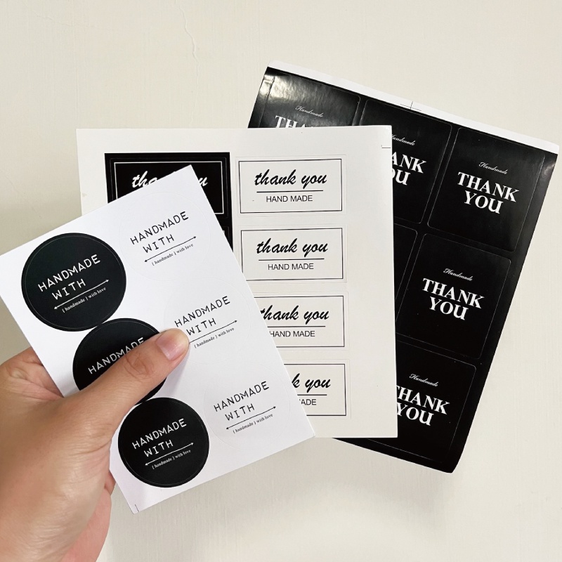 (warmday-現貨快出) 黑白蠟燭容器貼 一張多貼 英文字母貼紙 標籤貼紙 玻璃杯裝飾貼紙 包裝盒封口貼-細節圖9