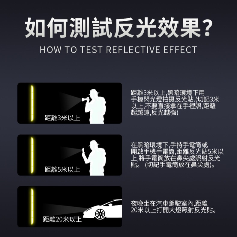 隱藏式反光貼  黑色反光貼 汽車反光貼 車貼改裝 汽車貼紙 遮瑕貼-細節圖6