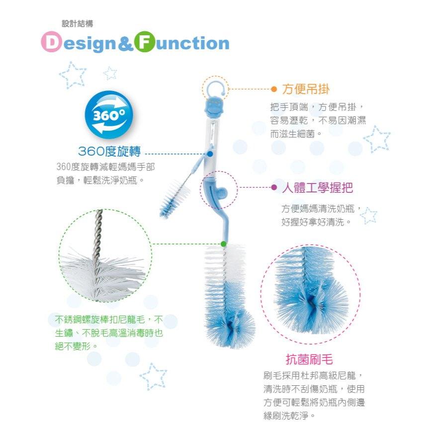 KT媽咪奶粉用品團購-酷咕鴨360度奶瓶刷,酷咕鴨直柄奶瓶刷,酷咕鴨造型式奶瓶刷,KUKU360度海綿奶瓶刷-細節圖7