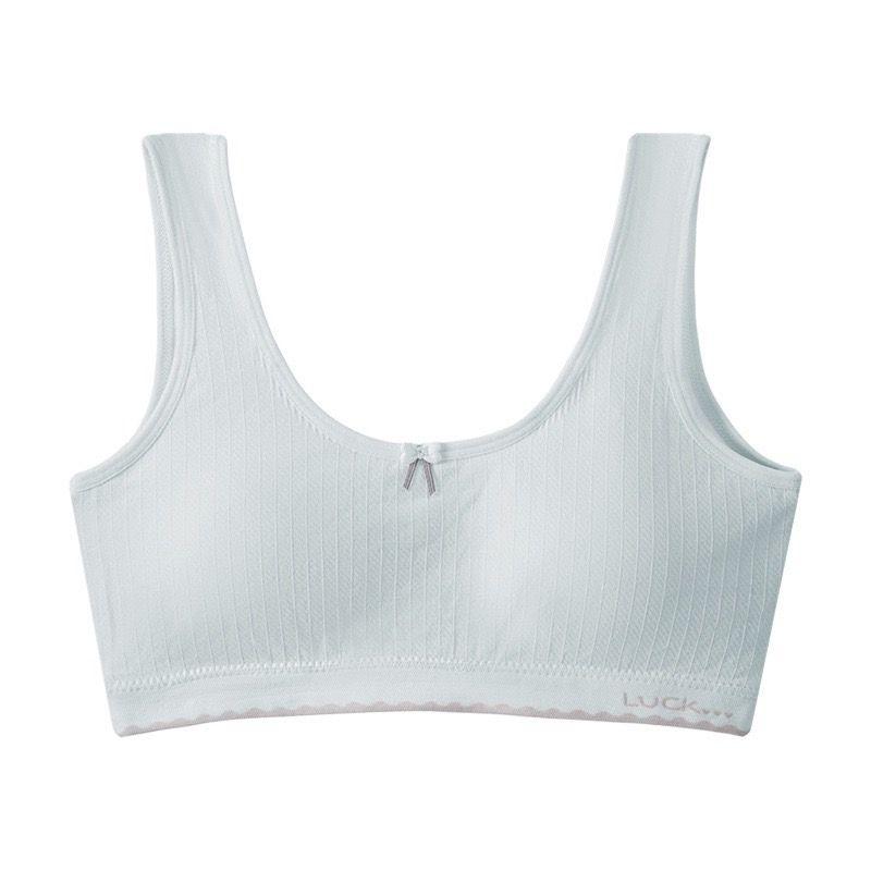 KT媽咪奶粉用品團購-台灣現貨，少女發育期內衣，寬肩帶固定杯內衣，透氣排汗寬肩帶背心，女童無鋼圈內衣固定杯墊女童內搭背心-細節圖2