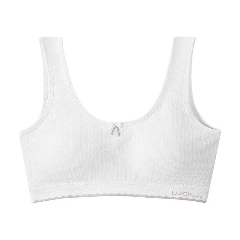 KT媽咪奶粉用品團購-台灣現貨，少女發育期內衣，寬肩帶固定杯內衣，透氣排汗寬肩帶背心，女童無鋼圈內衣固定杯墊女童內搭背心-細節圖3