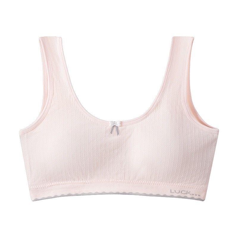 KT媽咪奶粉用品團購-台灣現貨，少女發育期內衣，寬肩帶固定杯內衣，透氣排汗寬肩帶背心，女童無鋼圈內衣固定杯墊女童內搭背心-細節圖4