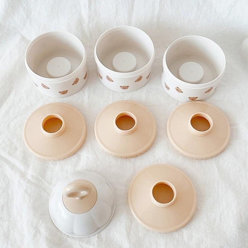 KT媽咪奶粉用品團購-可愛ins風小熊奶粉盒,外出奶粉分裝盒,寶寶副食品收納罐,可愛兔兔奶粉分裝罐,鄉村風鬱金香奶粉盒-細節圖5