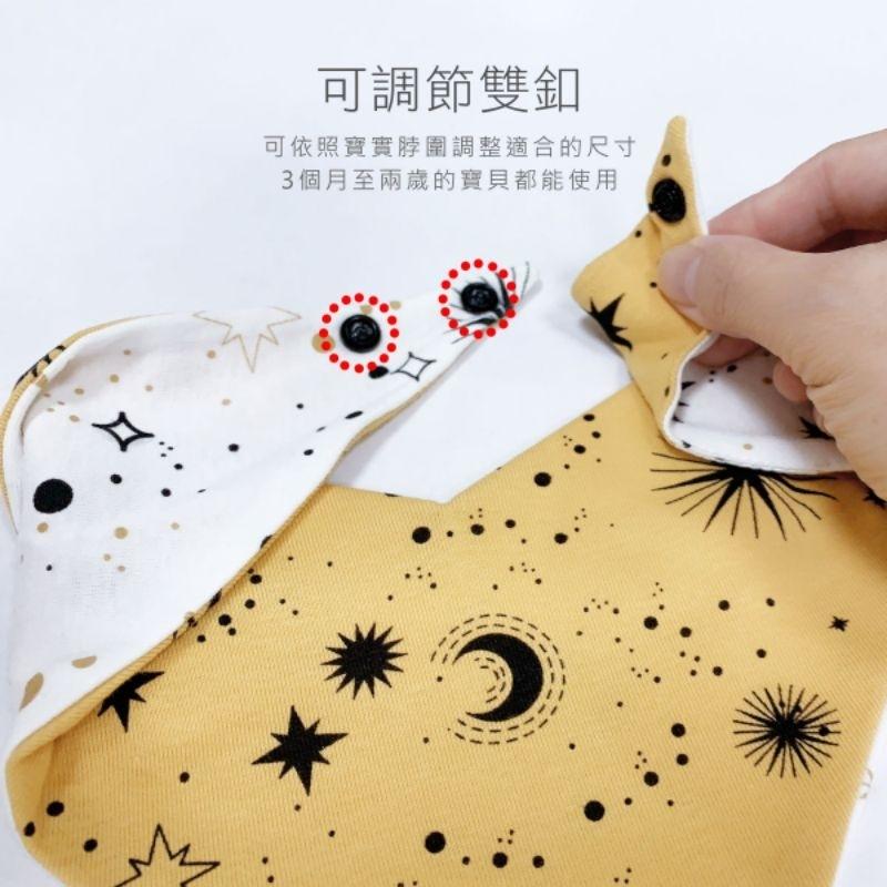KT媽咪奶粉用品團購-KUKU PLUS 十二星座三角圍兜,KUKU PLUS 純真之瞳造型圍兜, 極簡幾何造型圍兜-細節圖2
