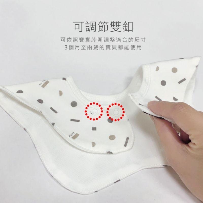 KT媽咪奶粉用品團購-KUKU PLUS 十二星座三角圍兜,KUKU PLUS 純真之瞳造型圍兜, 極簡幾何造型圍兜-細節圖5
