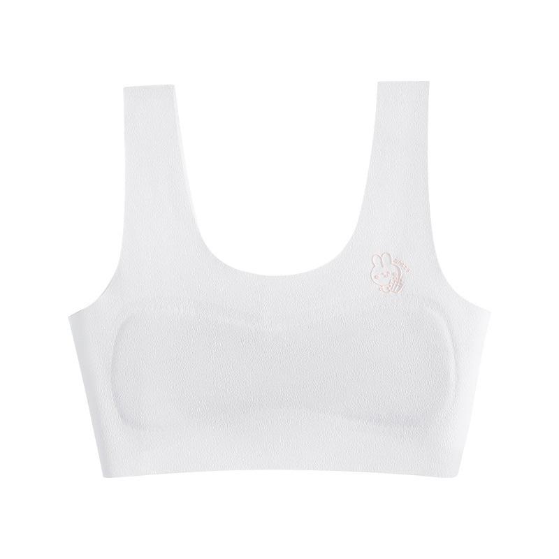 KT媽咪奶粉用品團購-台灣現貨，少女發育期內衣，寬肩帶固定杯薄款內衣，少女冰絲無痕內衣,少女冰絲無痕背心,第一階段內衣-細節圖3