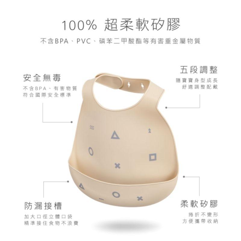 KT媽咪奶粉用品團購-KUKU PLUS 矽膠圍兜,寶寶圍兜，寶寶矽膠圍兜-細節圖2