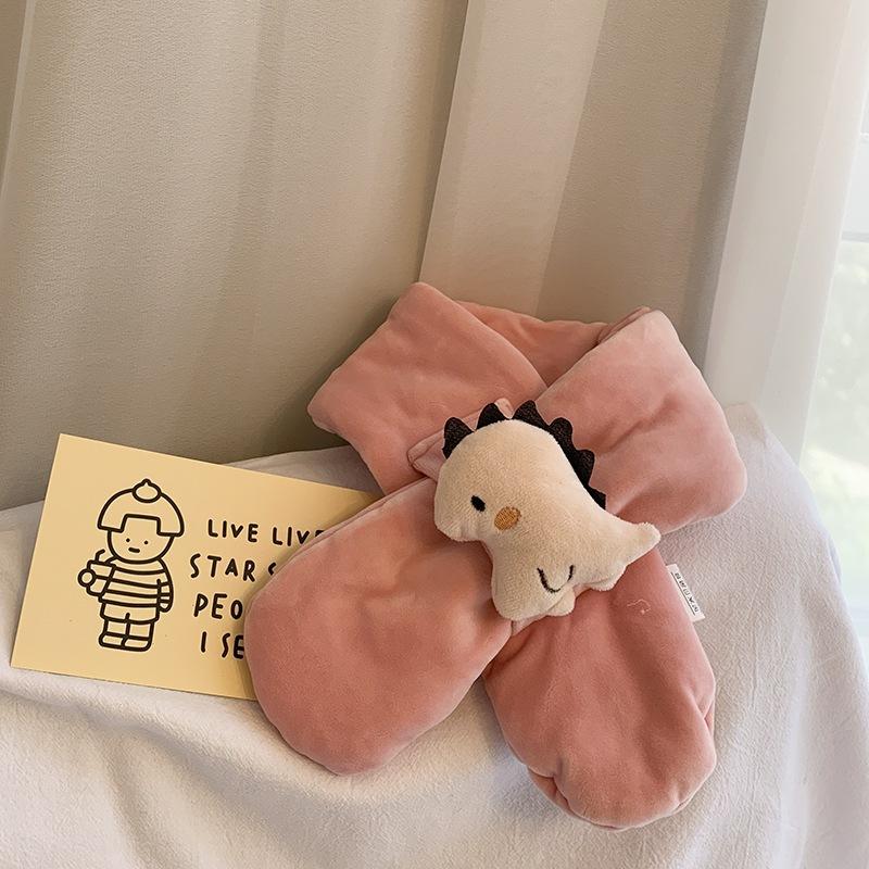 KT媽咪奶粉用品團購-台灣出貨，寶寶保暖圍巾，可愛恐龍造型圍巾，冬天保暖脖圍，兒童圍巾，寒流必備圍巾-細節圖2