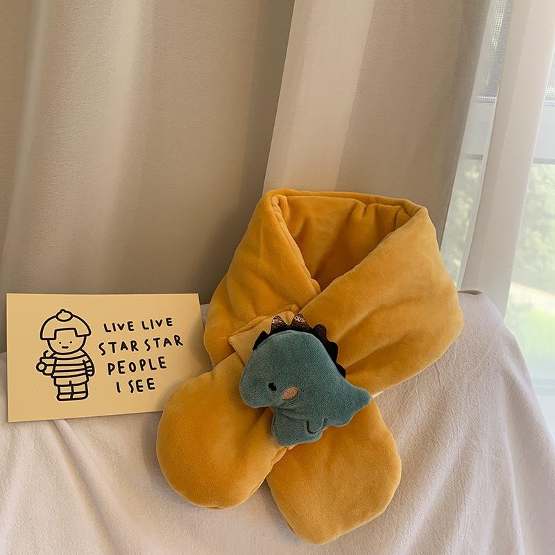 KT媽咪奶粉用品團購-台灣出貨，寶寶保暖圍巾，可愛恐龍造型圍巾，冬天保暖脖圍，兒童圍巾，寒流必備圍巾-細節圖4