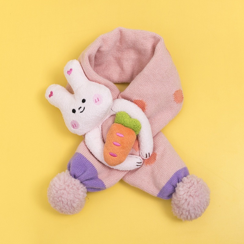 KT媽咪奶粉用品團購-台灣現貨，男童恐龍保暖圍巾，超萌動物交叉圍巾，冬天熊熊保暖脖圍，女童兔兔交叉圍巾，寒流必備圍巾-細節圖5