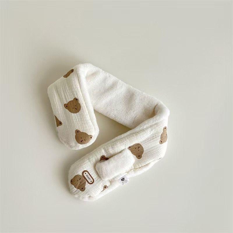 KT媽咪奶粉用品團購-台灣出貨，寶寶保暖圍巾，可愛熊熊造型圍巾，冬天保暖脖圍，兒童圍巾，寒流必備圍巾-細節圖2