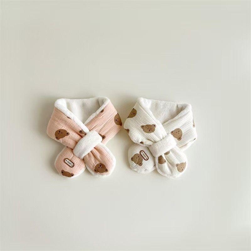 KT媽咪奶粉用品團購-台灣出貨，寶寶保暖圍巾，可愛熊熊造型圍巾，冬天保暖脖圍，兒童圍巾，寒流必備圍巾-細節圖3