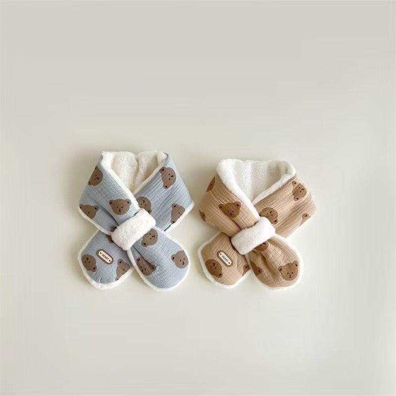 KT媽咪奶粉用品團購-台灣出貨，寶寶保暖圍巾，可愛熊熊造型圍巾，冬天保暖脖圍，兒童圍巾，寒流必備圍巾-細節圖4