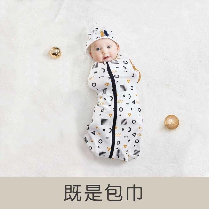 KT媽咪奶粉用品團購-酷咕鴨超好眠成長懶人包巾純真之瞳，kuku懶人包巾系列，寶寶包巾，北歐迷境森林包巾，夢想氣球包巾-細節圖5
