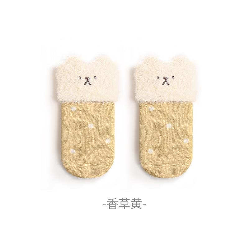 KT媽咪奶粉用品團購-台灣出貨，寶寶保暖襪子，秋冬加厚保暖棉襪，嬰幼兒棉襪，女寶超萌狗狗造型保暖襪，寒流必備保暖襪-細節圖7