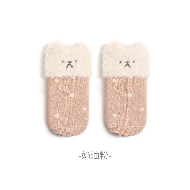 KT媽咪奶粉用品團購-台灣出貨，寶寶保暖襪子，秋冬加厚保暖棉襪，嬰幼兒棉襪，女寶超萌狗狗造型保暖襪，寒流必備保暖襪-細節圖8