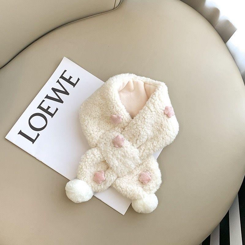 KT媽咪奶粉用品團購-台灣現貨，寶寶保暖圍巾，可愛球星星造型圍巾，冬天保暖脖圍，兒童圍巾，寒流必備圍巾，嬰幼兒毛茸茸圍巾-細節圖5