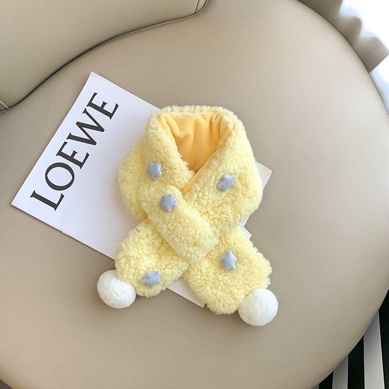 KT媽咪奶粉用品團購-台灣現貨，寶寶保暖圍巾，可愛球星星造型圍巾，冬天保暖脖圍，兒童圍巾，寒流必備圍巾，嬰幼兒毛茸茸圍巾-細節圖6