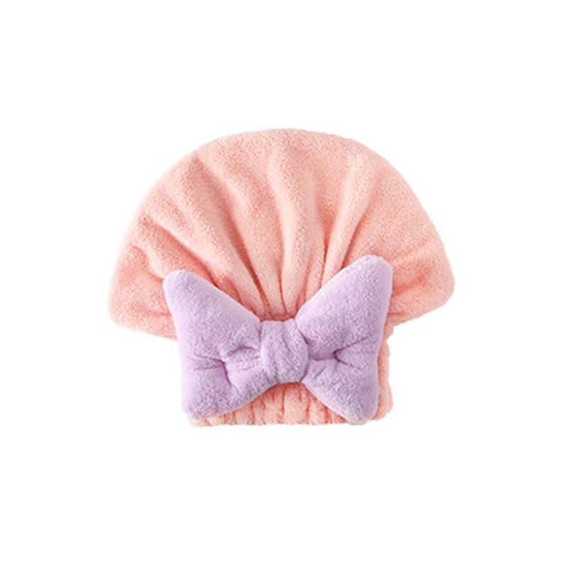 KT媽咪奶粉用品團購-現貨,兒童乾髮,女童蝴蝶結乾髮帽,吸水帽子,公主浴帽,頭髮速乾,小孩浴帽,洗髮包頭帽-細節圖2