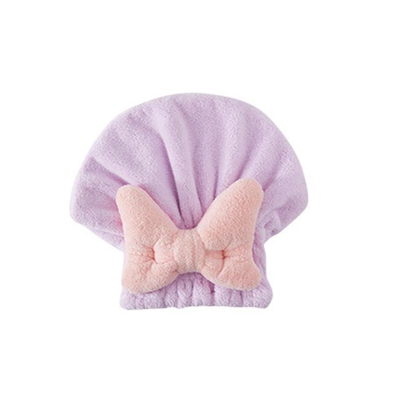 KT媽咪奶粉用品團購-現貨,兒童乾髮,女童蝴蝶結乾髮帽,吸水帽子,公主浴帽,頭髮速乾,小孩浴帽,洗髮包頭帽-細節圖4