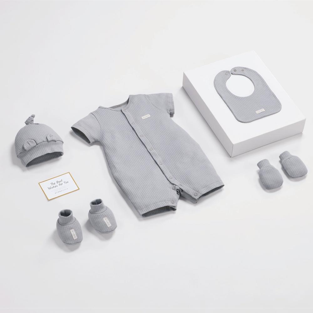 KT媽咪奶粉用品團購-KUKU PLUS竹纖羅紋紗裙包屁衣/兔裝7件組禮盒,新生兒送禮首選,KUKU女寶包屁衣禮盒兔裝-細節圖5