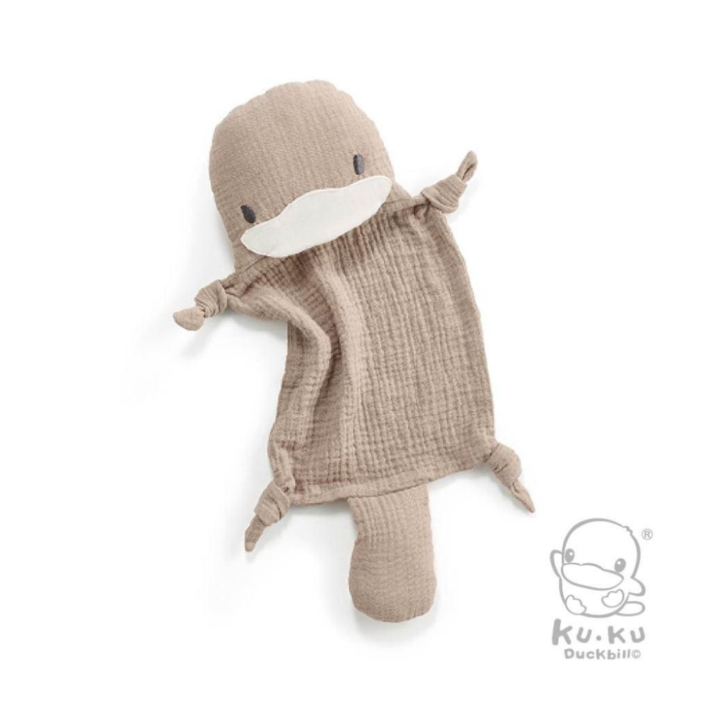 KT媽咪奶粉用品團購-酷咕鴨 KUKU PLUS 寶寶多功能安撫巾,餵奶巾，拍嗝巾，咬咬巾，吸汗巾，口水巾ＫＵＫＵ安撫巾-細節圖2