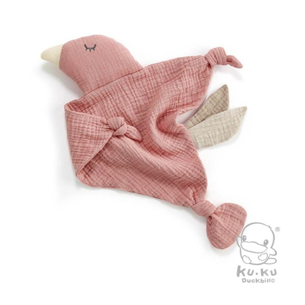 KT媽咪奶粉用品團購-酷咕鴨 KUKU PLUS 寶寶多功能安撫巾,餵奶巾，拍嗝巾，咬咬巾，吸汗巾，口水巾ＫＵＫＵ安撫巾-細節圖4