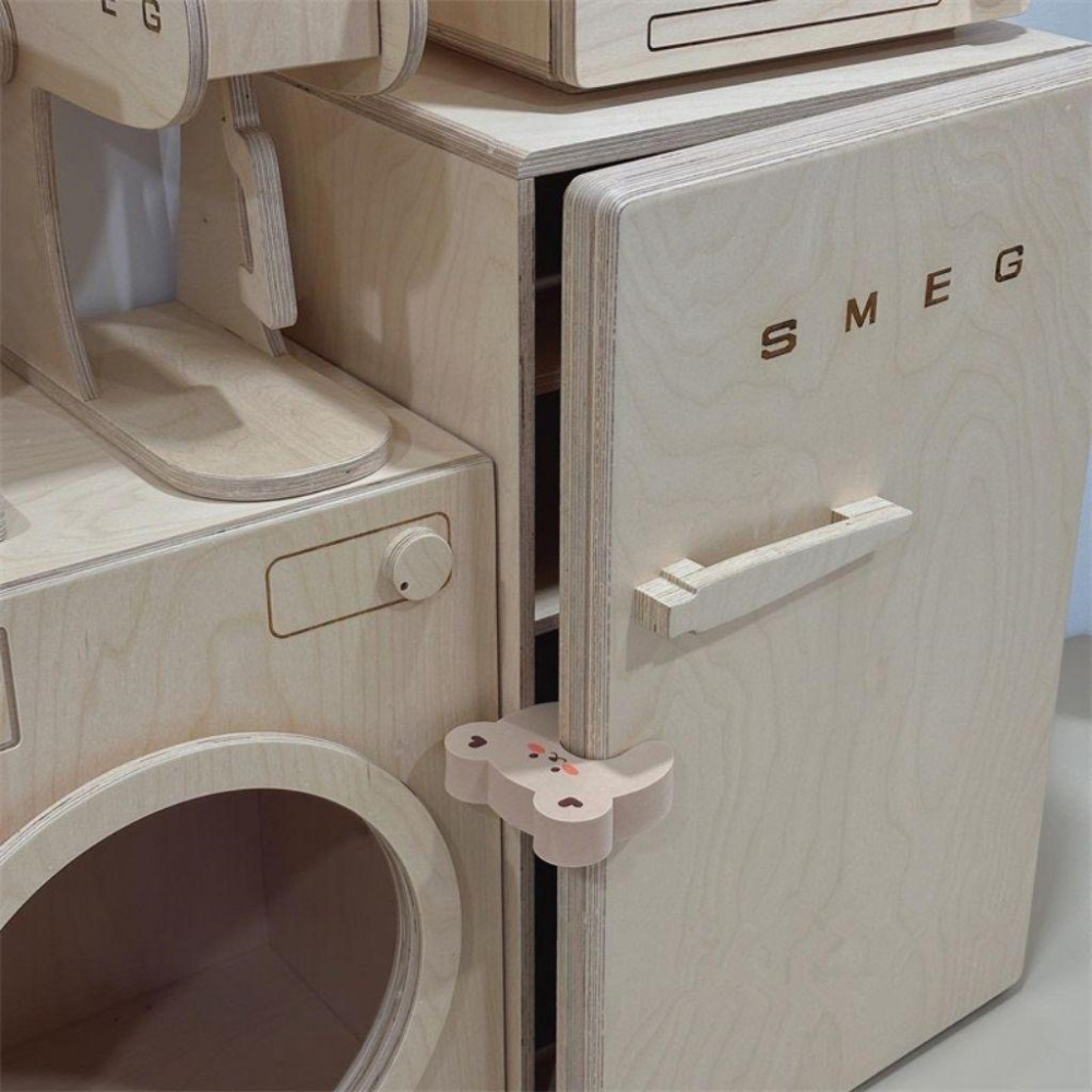 KT媽咪奶粉用品團購-現貨，可愛ins風格門擋，嬰幼兒防夾手神器，防夾手門擋，可愛小熊門擋-細節圖5