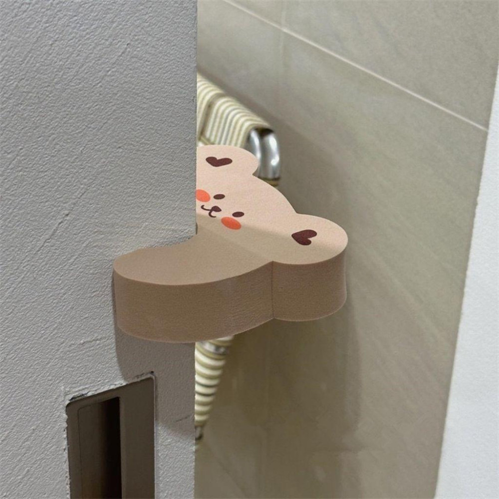 KT媽咪奶粉用品團購-現貨，可愛ins風格門擋，嬰幼兒防夾手神器，防夾手門擋，可愛小熊門擋-細節圖6