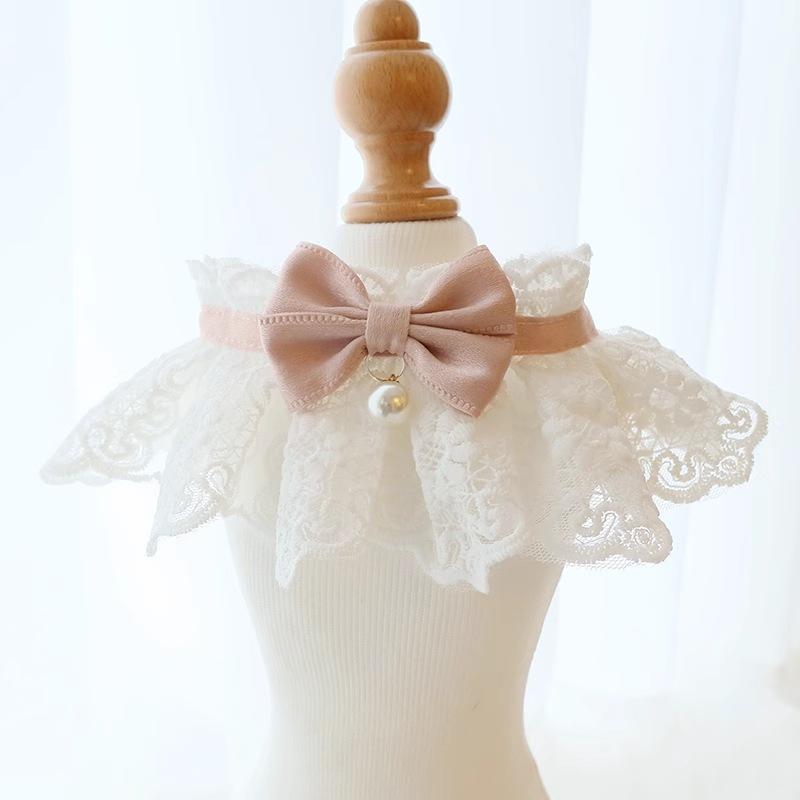 KT媽咪寵物配件用品團購-現貨,寵物飾品,貓咪脖圍,蝴蝶結鈴鐺項圈,超萌蕾絲脖圍,狗狗口水巾,小型犬圍巾公主風貓咪圍兜-細節圖2