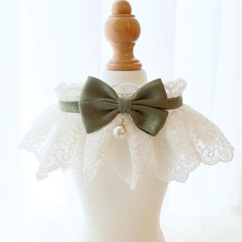 KT媽咪寵物配件用品團購-現貨,寵物飾品,貓咪脖圍,蝴蝶結鈴鐺項圈,超萌蕾絲脖圍,狗狗口水巾,小型犬圍巾公主風貓咪圍兜-細節圖3