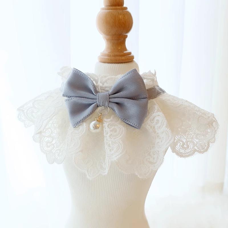 KT媽咪寵物配件用品團購-現貨,寵物飾品,貓咪脖圍,蝴蝶結鈴鐺項圈,超萌蕾絲脖圍,狗狗口水巾,小型犬圍巾公主風貓咪圍兜-細節圖4