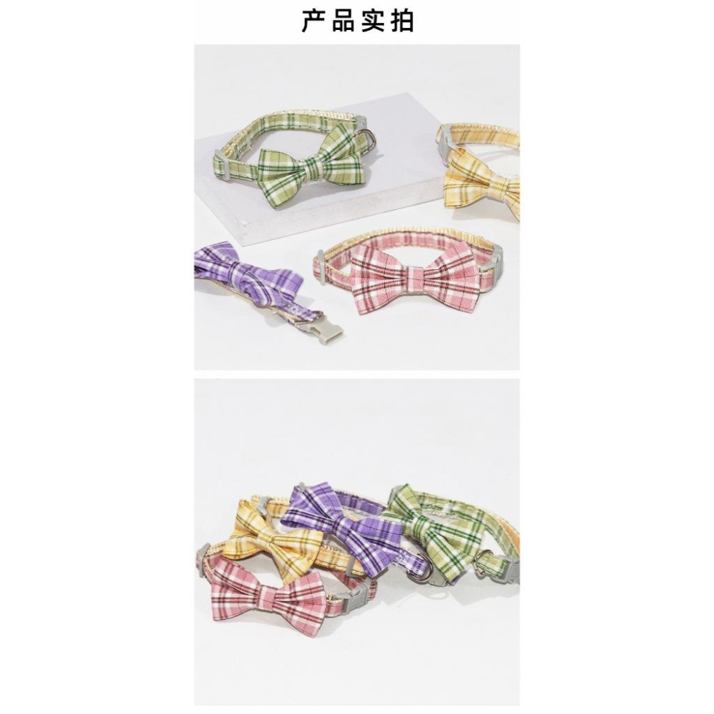 KT媽咪寵物配件用品團購-現貨,新款寵物限量,貓咪蝴蝶結頸圈,柯基泰迪寵物脖圈,千鳥格蝴蝶結項鏈,英倫風項鏈-細節圖2