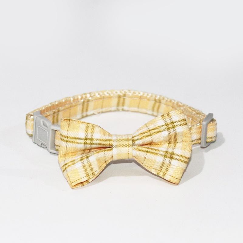 KT媽咪寵物配件用品團購-現貨,新款寵物限量,貓咪蝴蝶結頸圈,柯基泰迪寵物脖圈,千鳥格蝴蝶結項鏈,英倫風項鏈-細節圖3