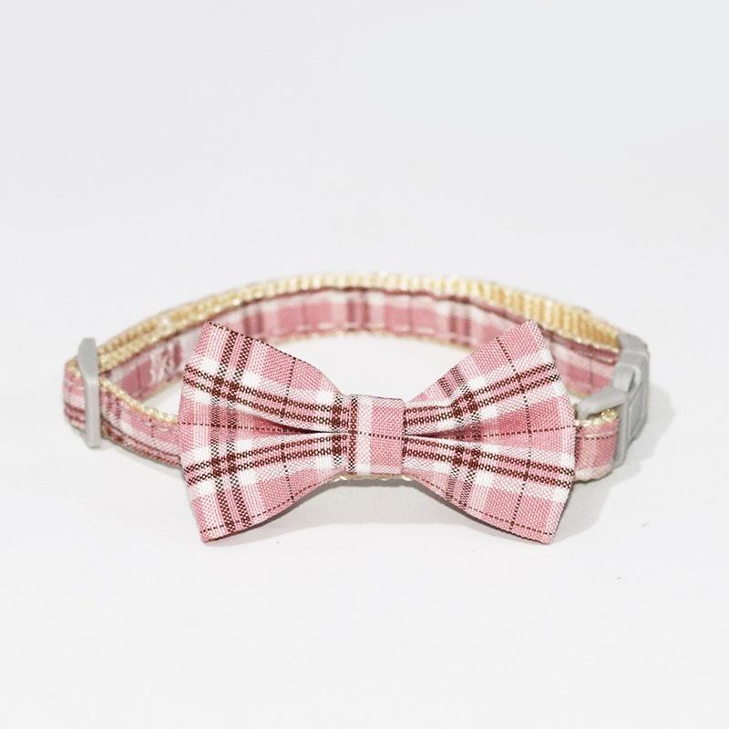 KT媽咪寵物配件用品團購-現貨,新款寵物限量,貓咪蝴蝶結頸圈,柯基泰迪寵物脖圈,千鳥格蝴蝶結項鏈,英倫風項鏈-細節圖6