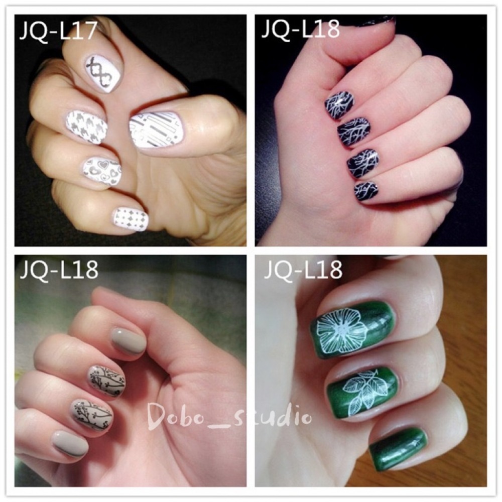 鳥我一下好嗎🍀美甲專用印花鋼板 Diy美甲印花 百變花紋 格紋風 不銹鋼彩繪鋼板 美甲用品圖案 模版美甲工具 拓印轉印-細節圖7