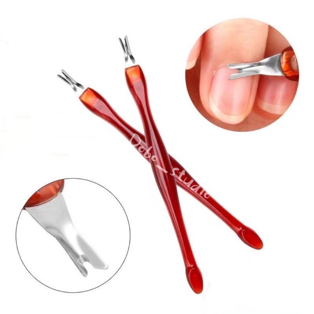 鳥我一下好嗎🍀指甲死皮叉 手指邊緣輔助  指緣修剪叉 指甲死皮推刀 美甲工具 死皮鏟 鋼推 死皮剪 卸甲 死皮叉 鋼推-細節圖2