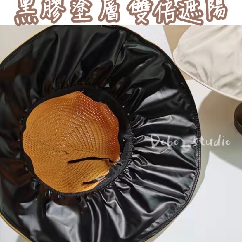 鳥我一下好嗎🍀蝴蝶結遮陽帽 韓版夏天遮陽帽 百搭太陽帽 防曬帽 夏季 空頂帽 防曬遮陽帽 女遮陽帽 防晒帽 大頭圍帽-細節圖5