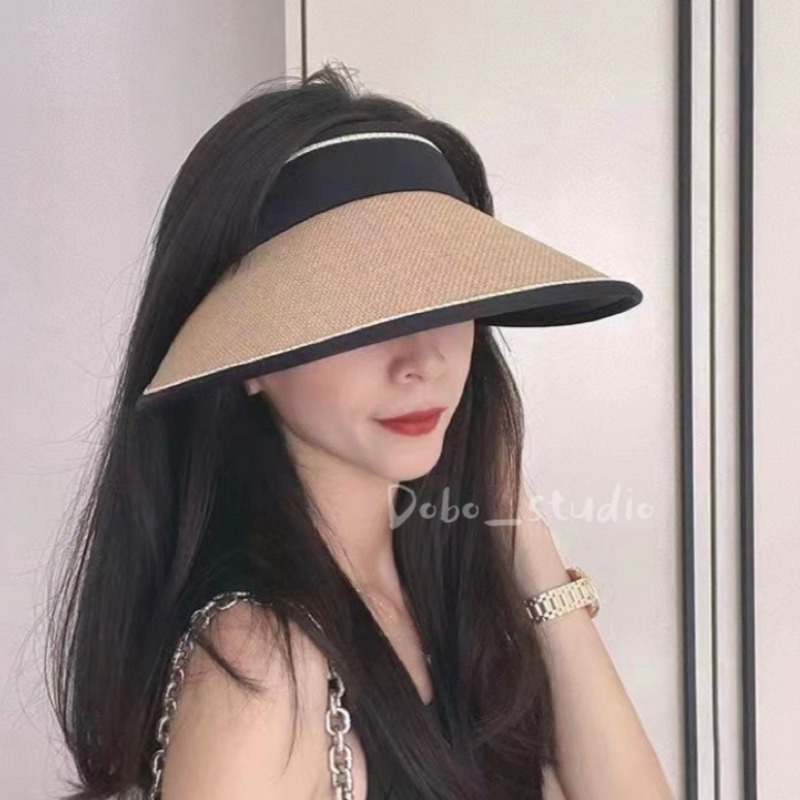 鳥我一下好嗎🍀大檐空頂遮陽帽 渡假風 高爾夫帽 漁夫帽 釣魚帽 折疊遮陽帽 女帽 夏季防曬 百搭空頂帽 防曬帽 空頂帽-細節圖7