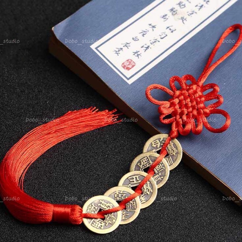 鳥我一下好嗎🍀五帝錢掛飾 擋煞避邪鎮宅 飾品 汽車配件 純銅古錢 鎮煞 保平安 銅錢 車掛 包掛 辦公室小物 創意吊飾-細節圖7