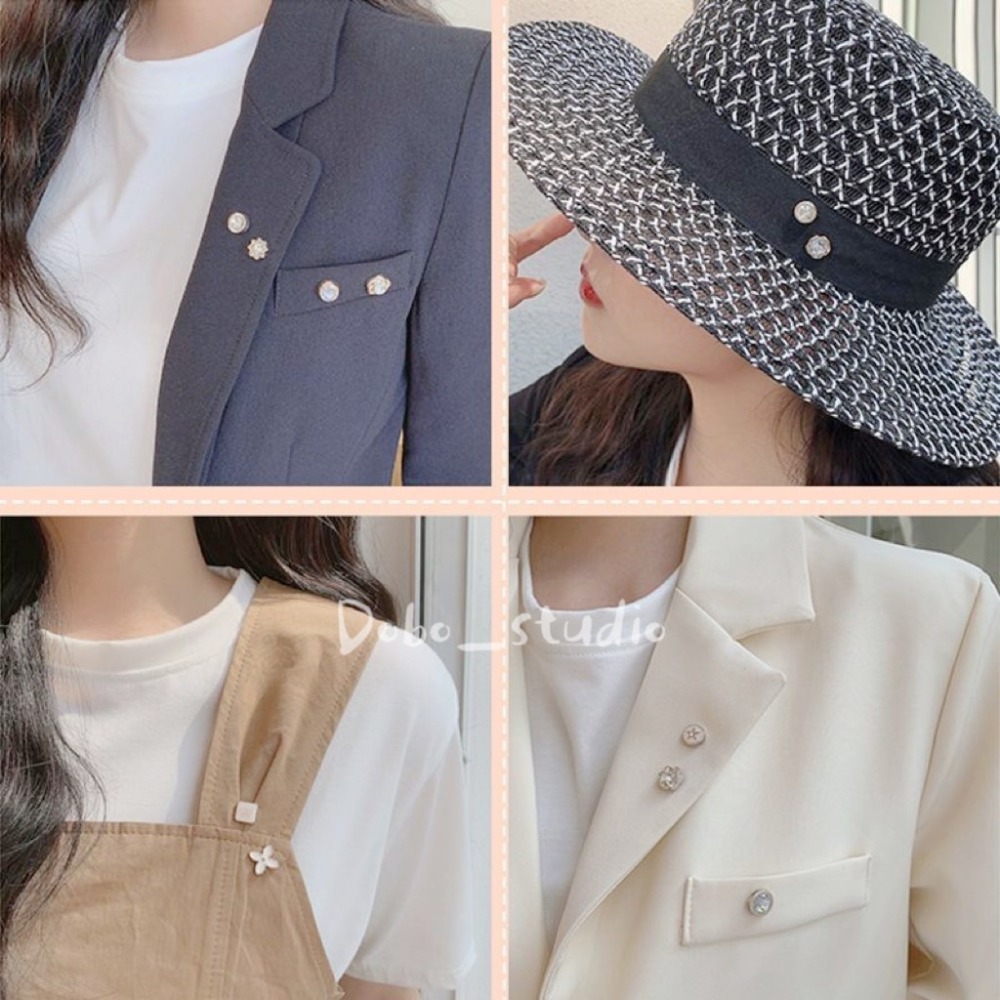 鳥我一下好嗎🍀防走光小胸針 韓風 隱形胸針 小圖釘 暗扣 徽章 胸針別針 免縫扣 收腰鈕扣 胸針 珍珠 配飾 百搭別針-細節圖6